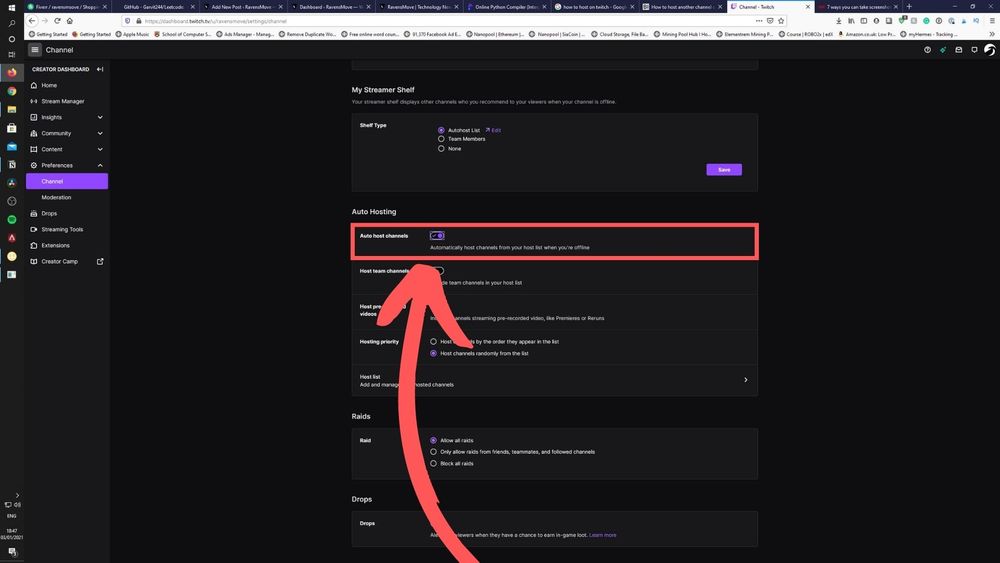 How to host a channel on Twitch